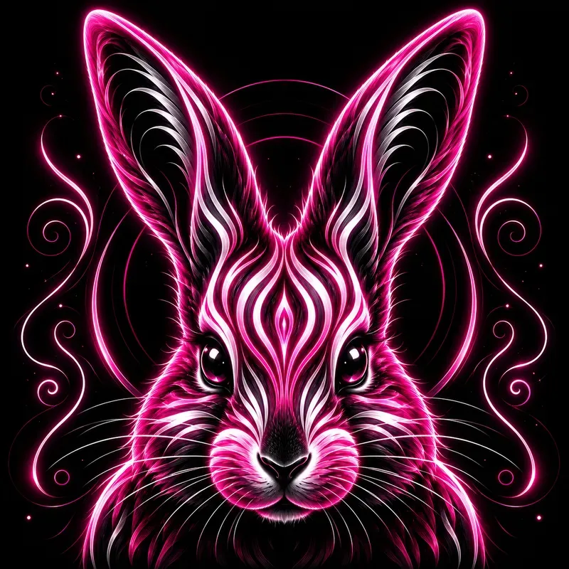 Hot Pink Neon Animal Illusion Collections