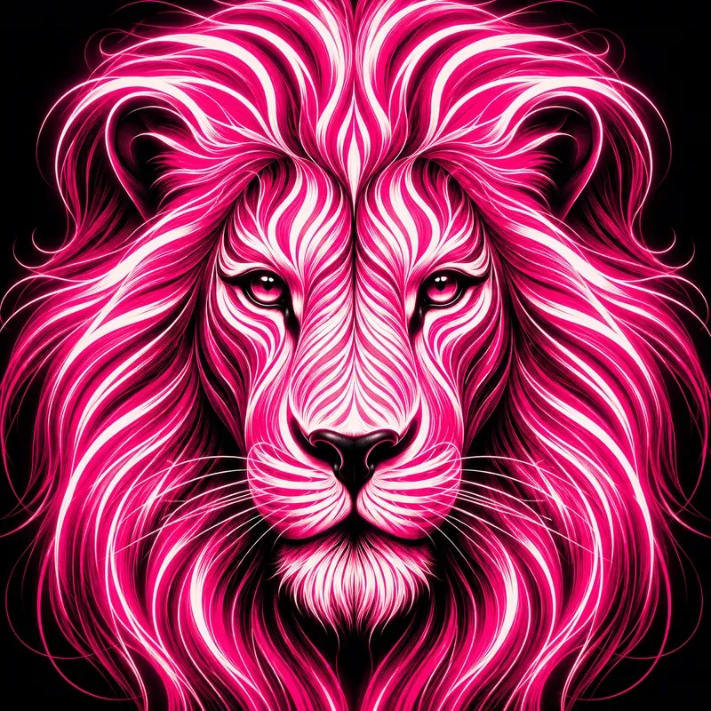 Hot Pink Neon Animal Illusion Collections
