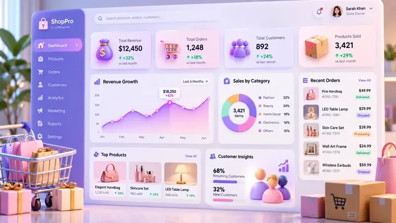 3D UIux Dashboard Generator