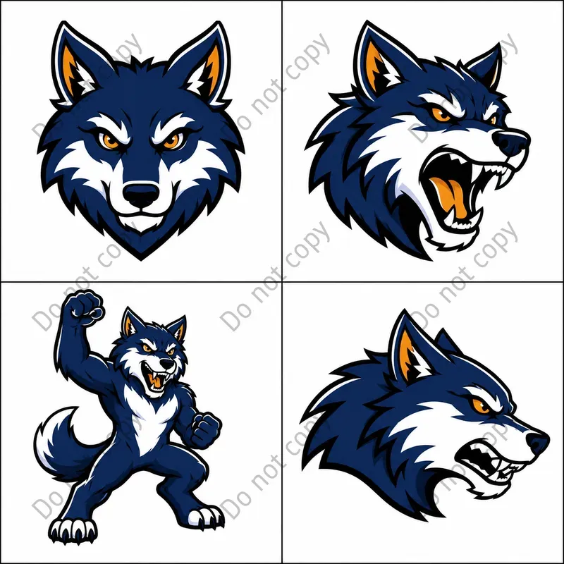 Cartoon Animal Mascot Logo Sheets