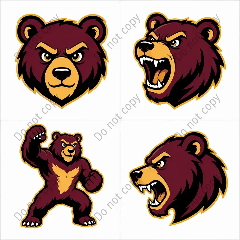 Cartoon Animal Mascot Logo Sheets