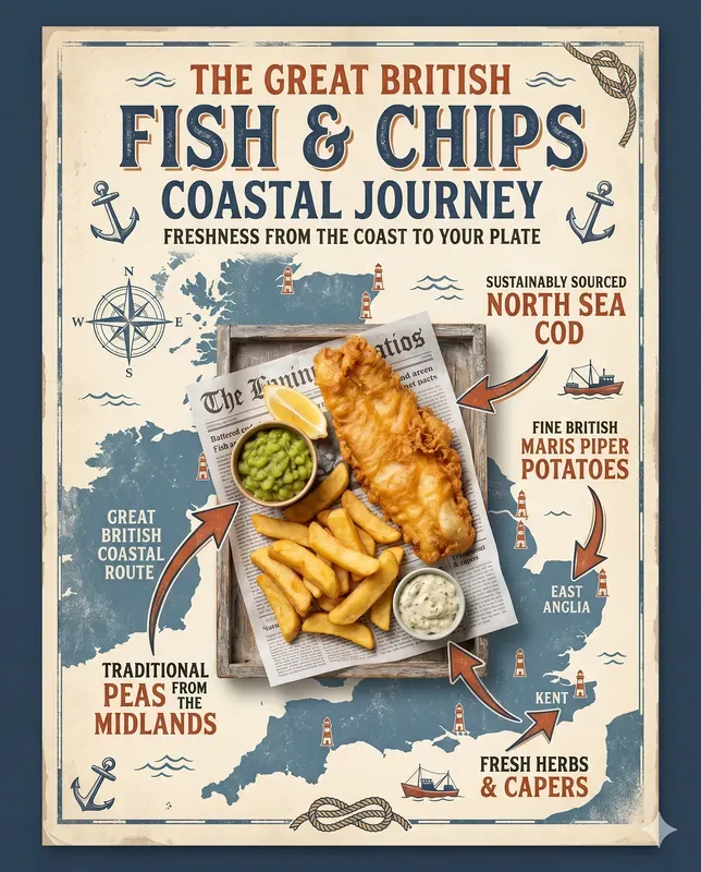 Coastal Seafood Travel Infographics