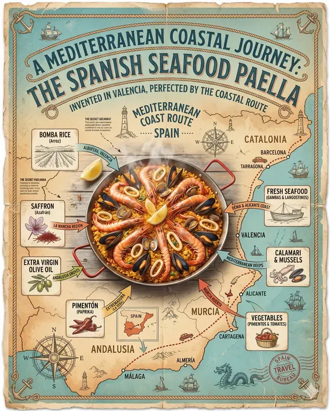 Coastal Seafood Travel Infographics