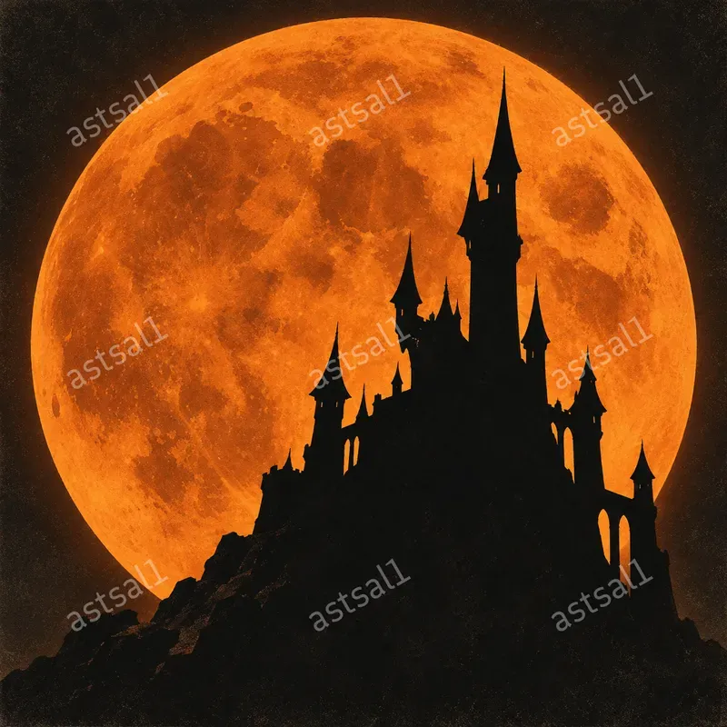 Giant Moon Silhouettes