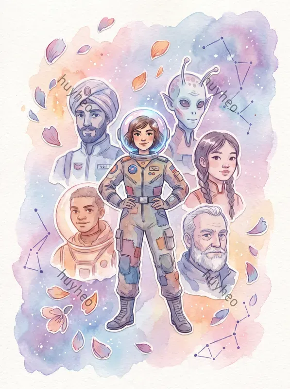 Vibrant Watercolor Anime Collages