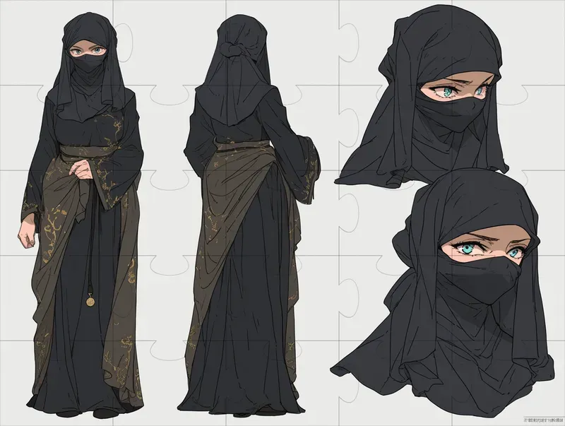 Anime Character Concept Art Sheets