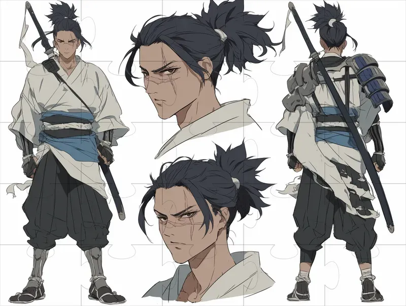 Anime Character Concept Art Sheets