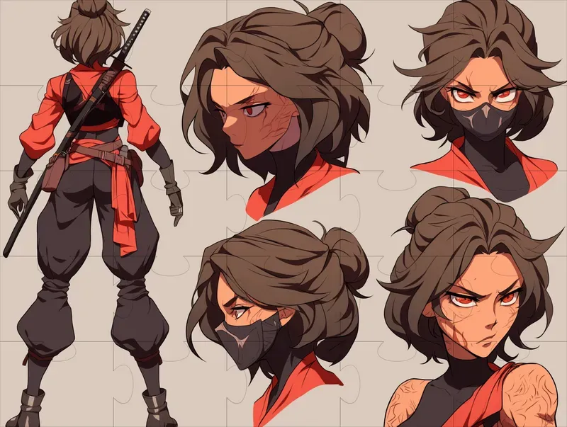 Anime Character Concept Art Sheets