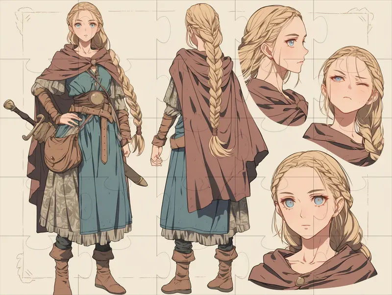 Anime Character Concept Art Sheets