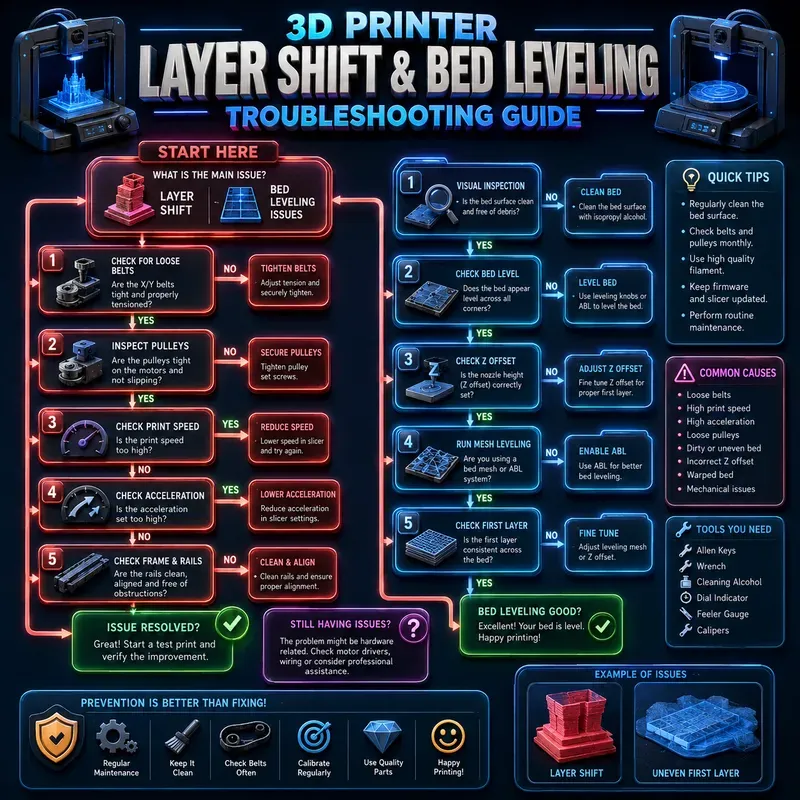 3D Neon Infographic Flowcharts
