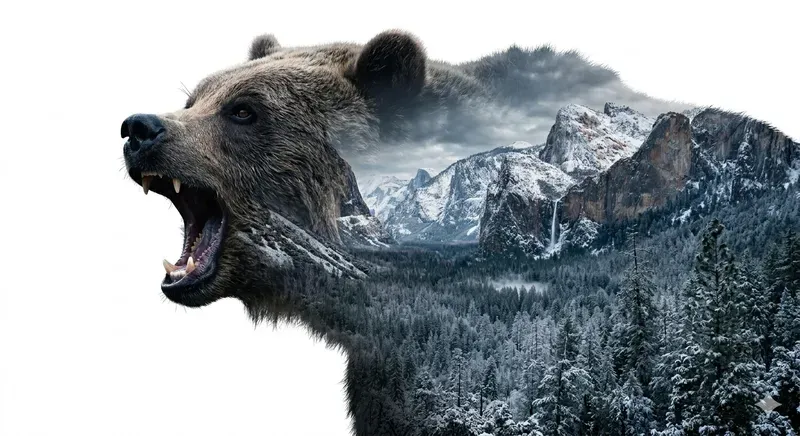 Double Exposure Animal Portraits