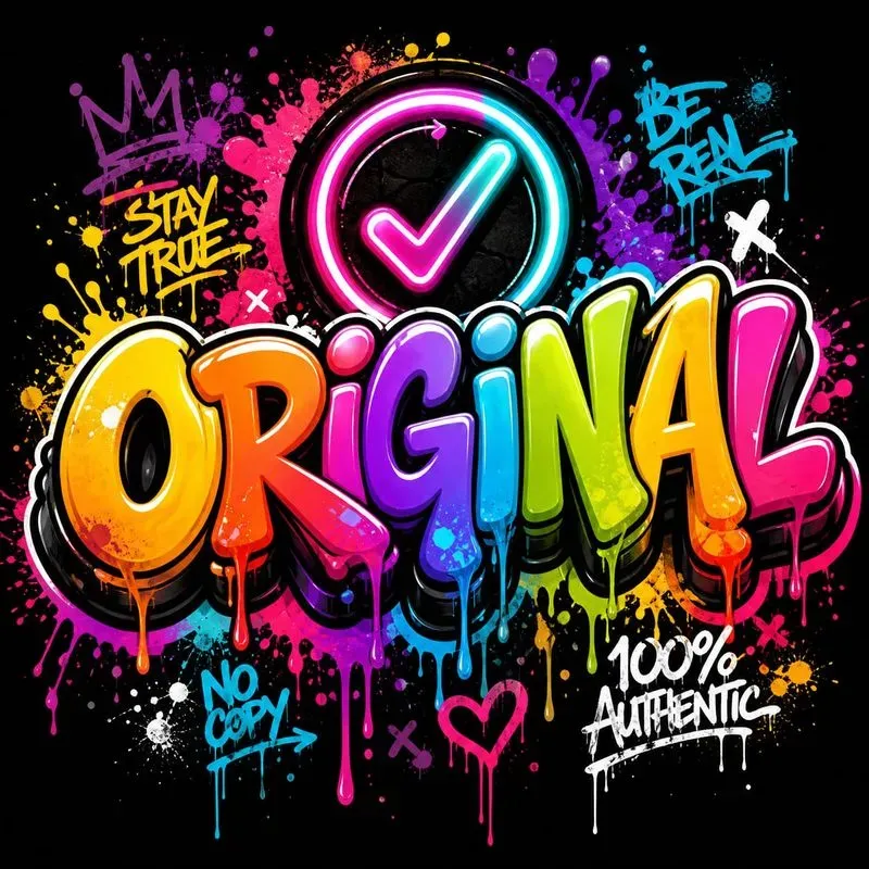 Graffiti Badge Typography Streetwear