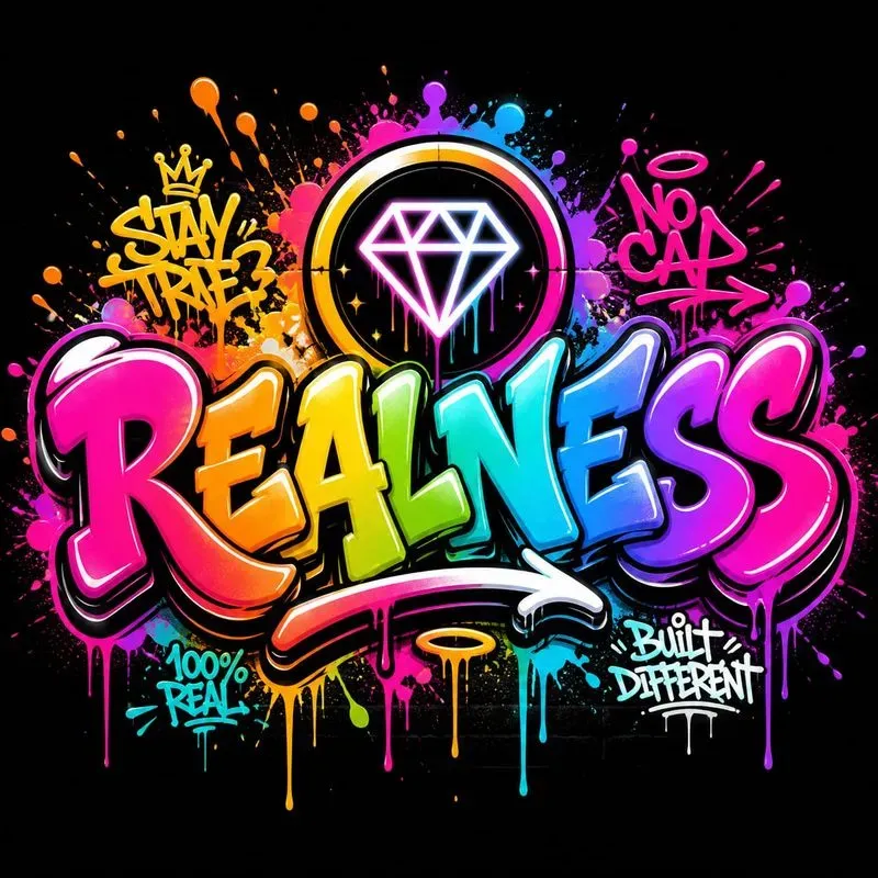 Graffiti Badge Typography Streetwear