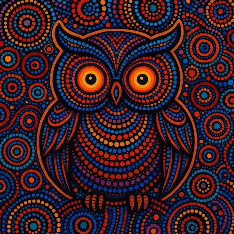 Aboriginal Dot Art Animal Portraits