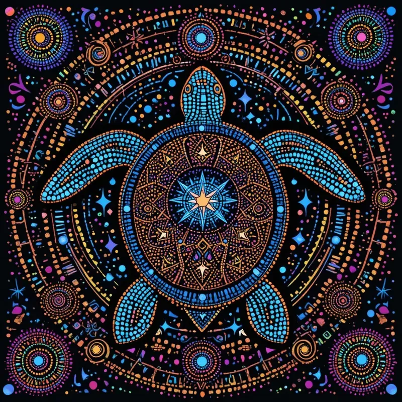 Aboriginal Dot Art Animal Portraits