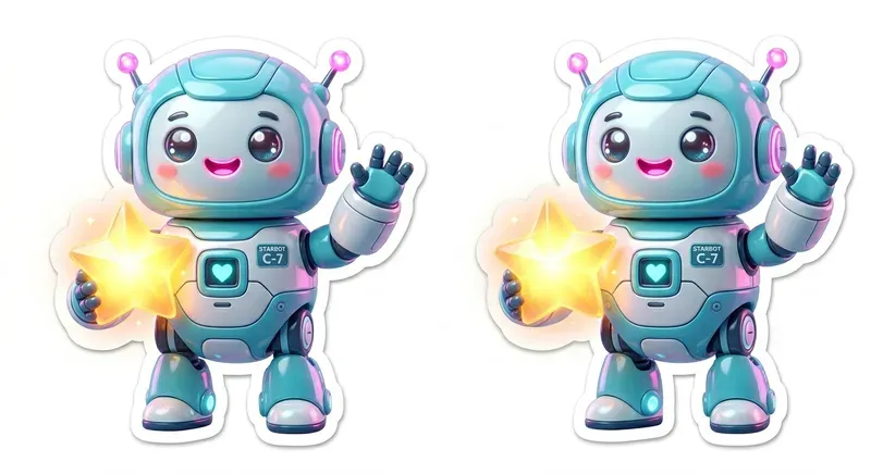 3D Glossy Kawaii Sticker Icons