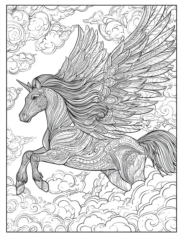 Mythical Coloring Book Pages