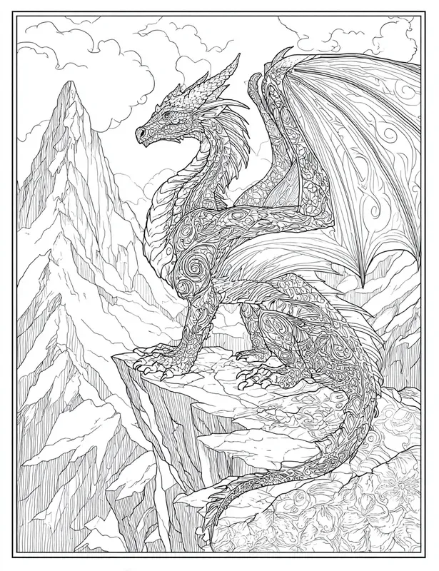 Mythical Coloring Book Pages
