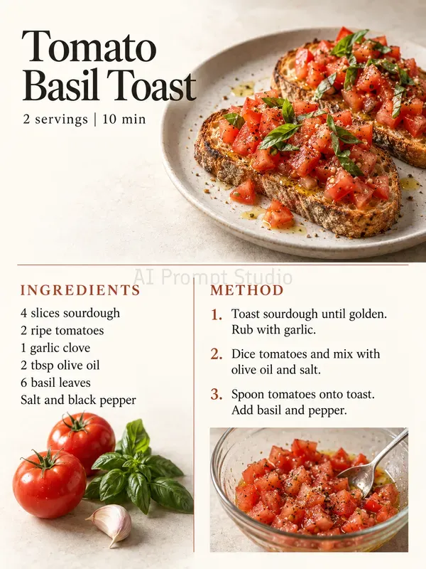 Editorial Photo Recipe Cards