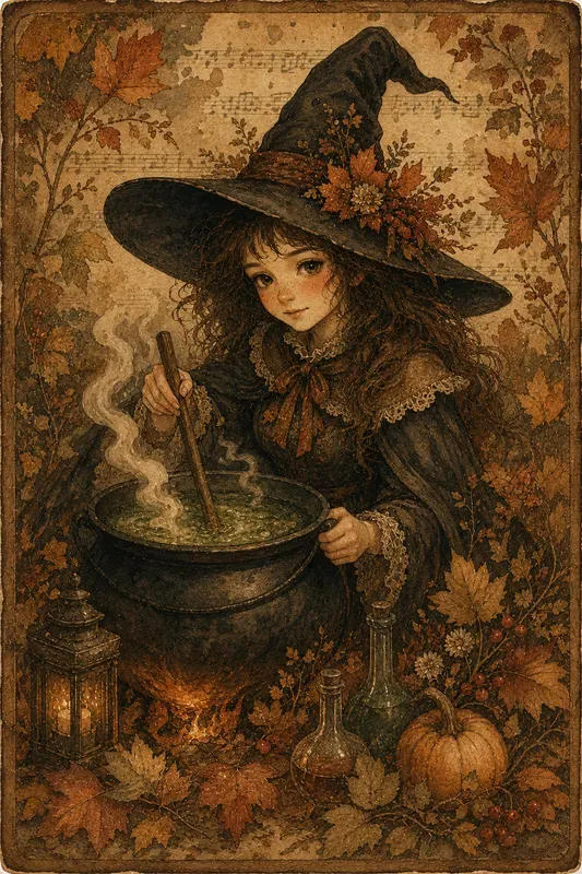 Vintage Witch Watercolor Illustrations