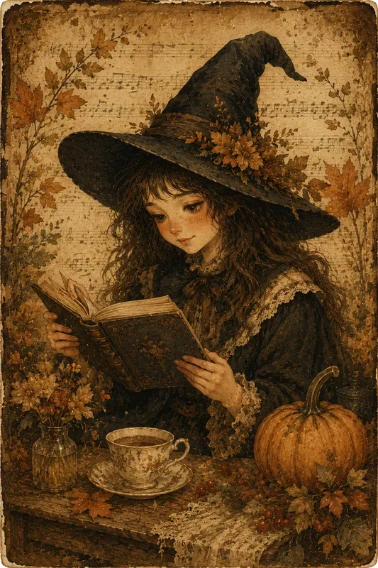 Vintage Witch Watercolor Illustrations