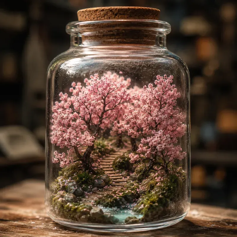 Tiny World Diorama Glass Jar Style