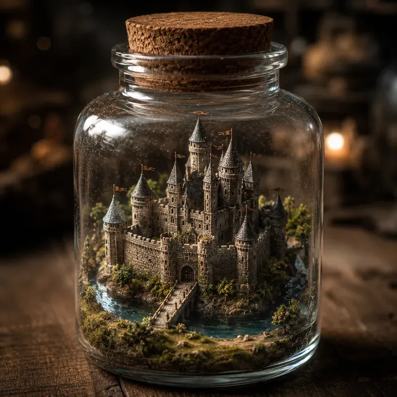 Tiny World Diorama Glass Jar Style