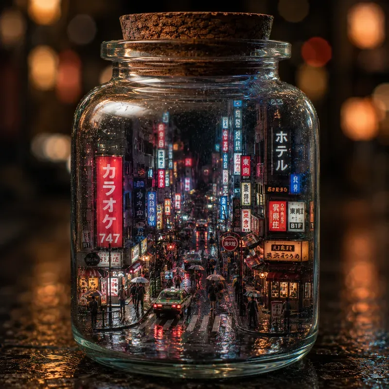 Tiny World Diorama Glass Jar Style