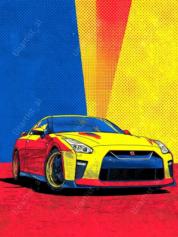 Retro Pop Art Sports Cars