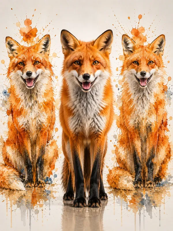 Watercolor Animal Clones
