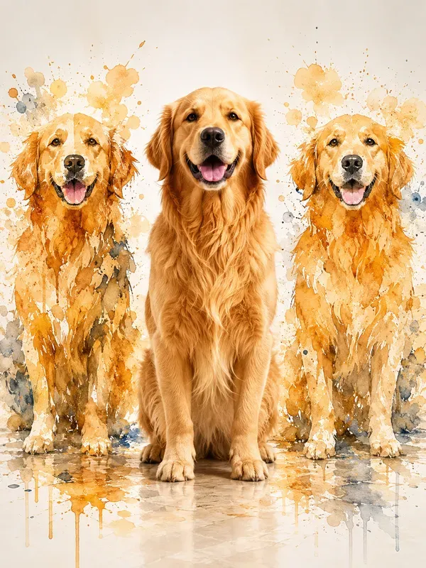 Watercolor Animal Clones