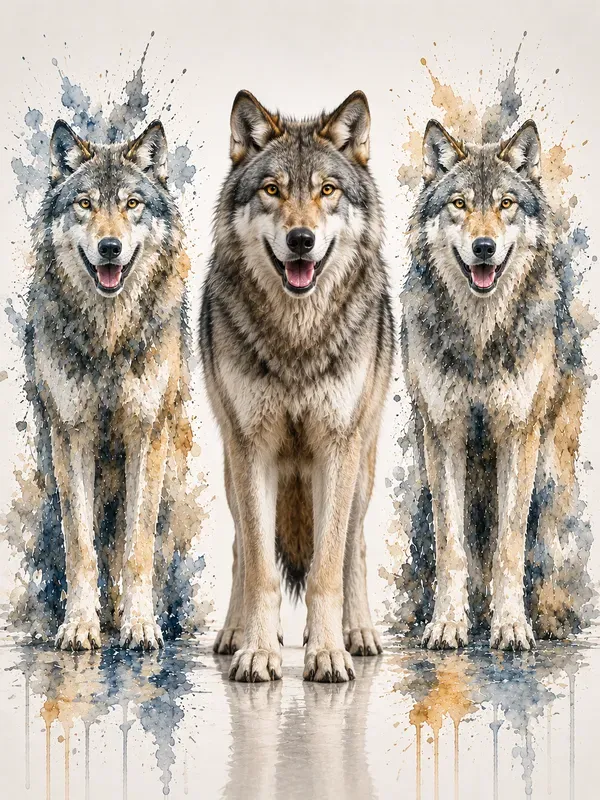 Watercolor Animal Clones