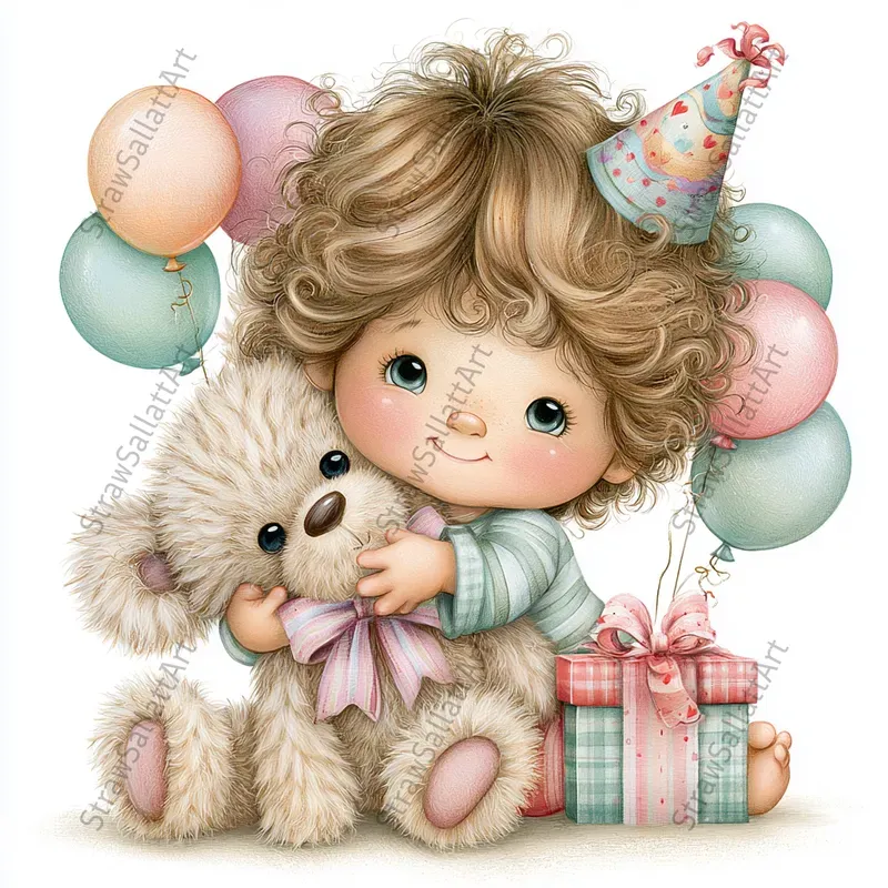 Etsy Kids Birthday Card Clipart Tshirts