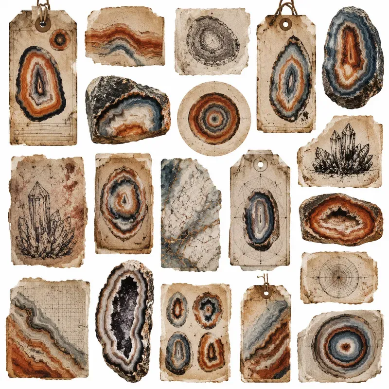 Junk Journal Mineralogy Ephemera