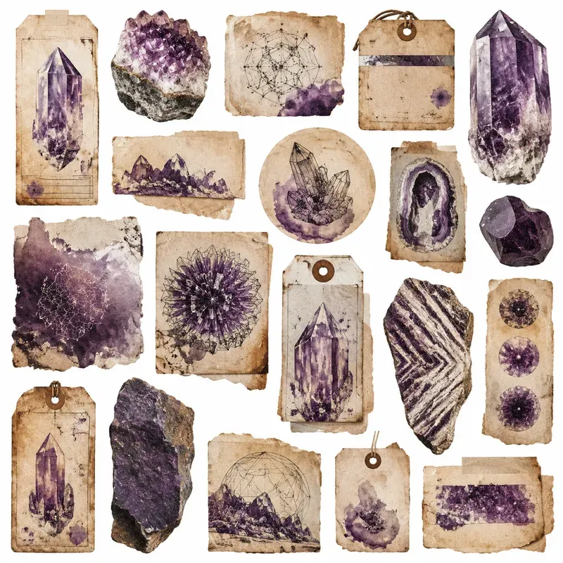 Junk Journal Mineralogy Ephemera