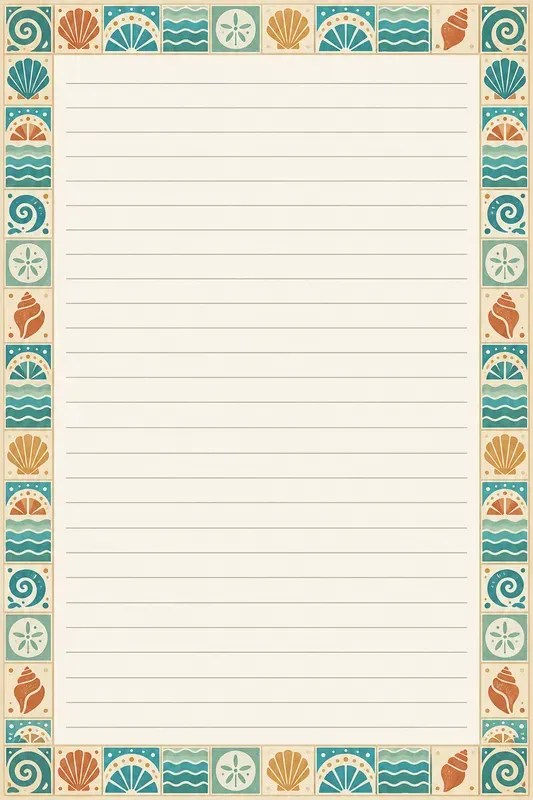 Ocean Tide Journal Pages