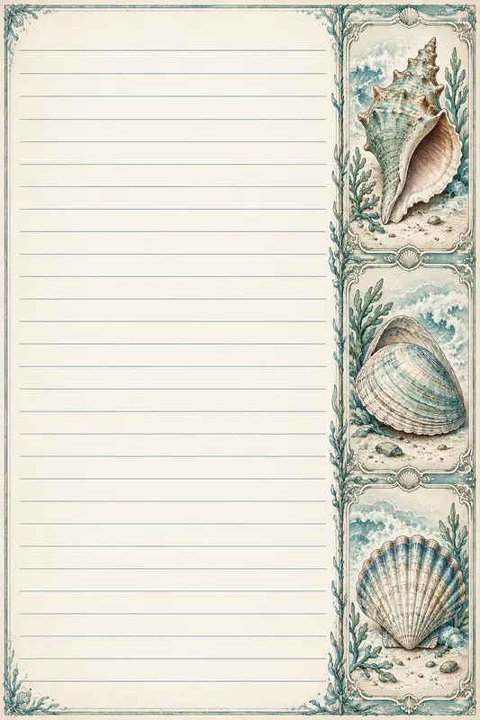 Ocean Tide Journal Pages