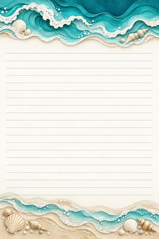 Ocean Tide Journal Pages