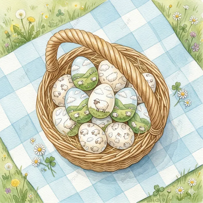 Pastel Watercolor Easter Baskets
