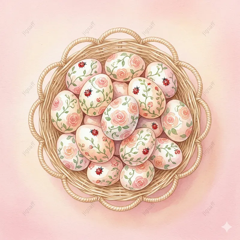 Pastel Watercolor Easter Baskets
