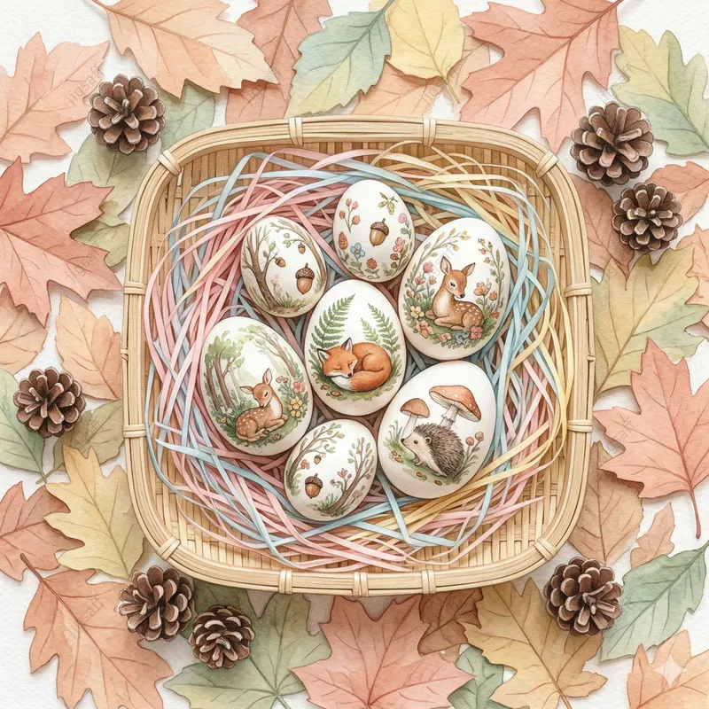 Pastel Watercolor Easter Baskets