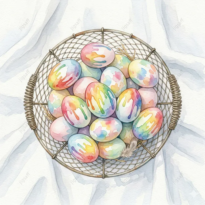 Pastel Watercolor Easter Baskets