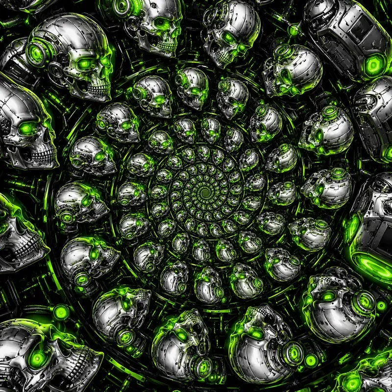 Viral Hypnotic Spiral Character Art