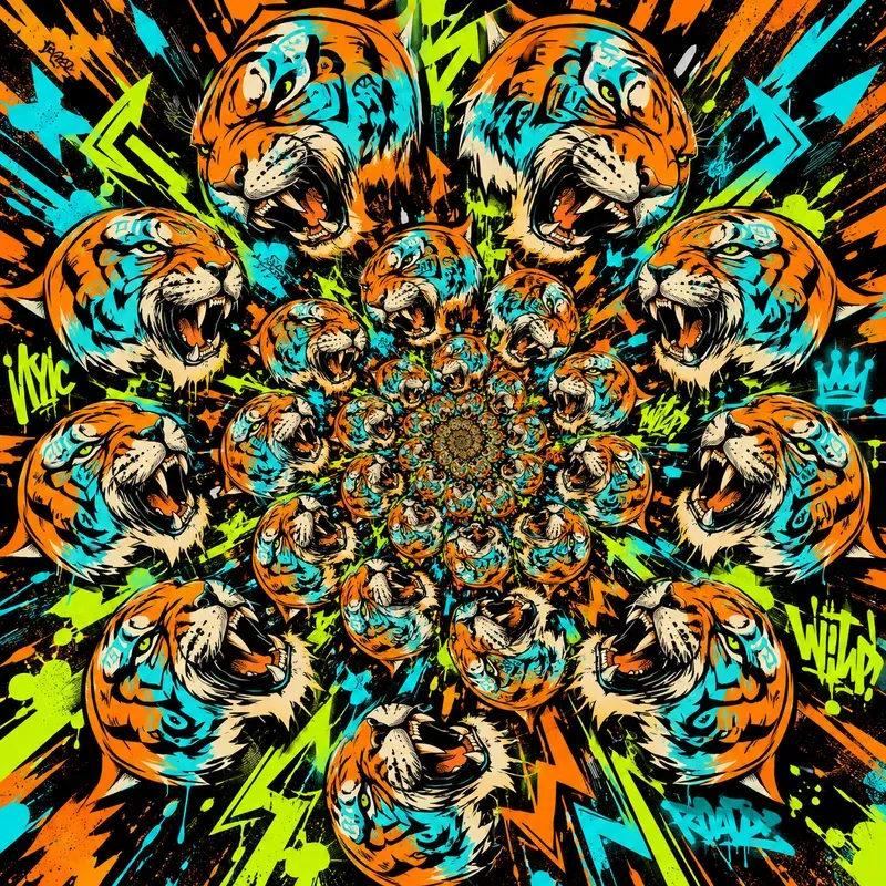 Viral Hypnotic Spiral Character Art