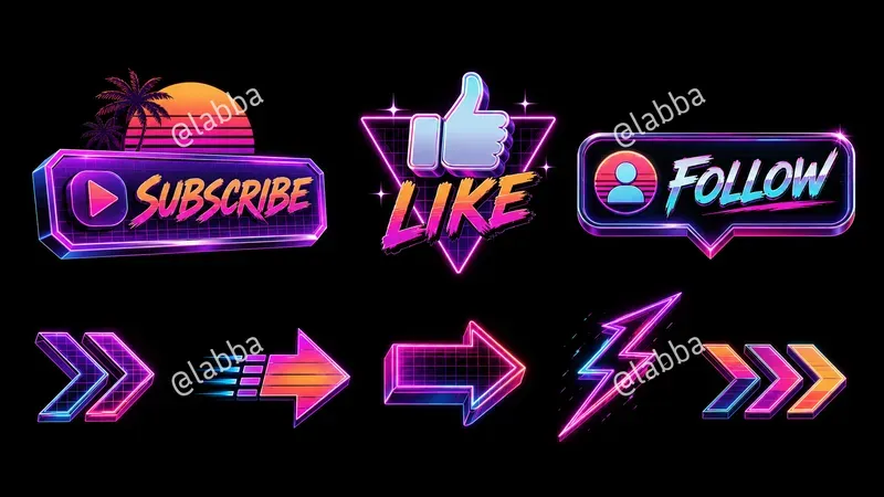 YouTube Shorts Multi Style Button Designs