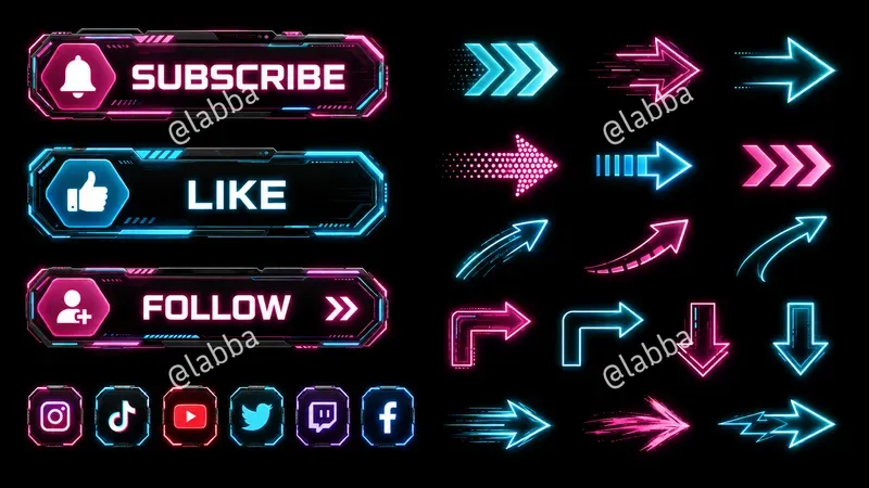 YouTube Shorts Multi Style Button Designs