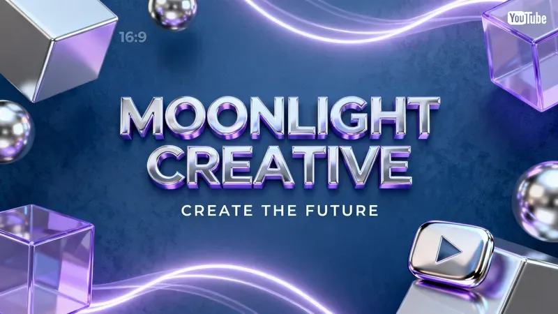 3D Cute YouTube Banners