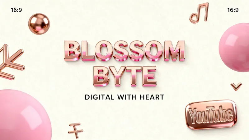 3D Cute YouTube Banners