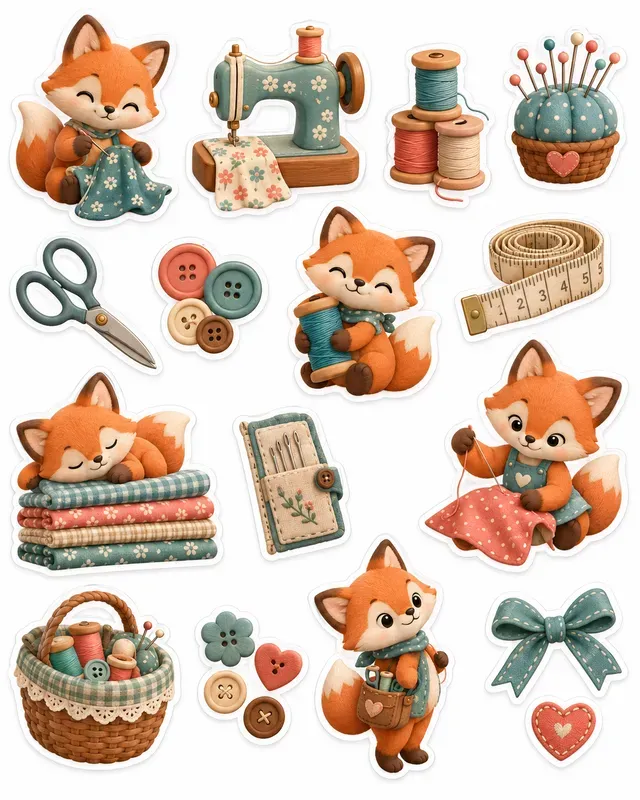 3D Clay Hobby Sticker Sheets