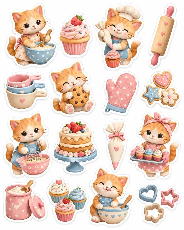 3D Clay Hobby Sticker Sheets